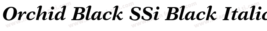 Orchid Black SSi Black Italic字体转换